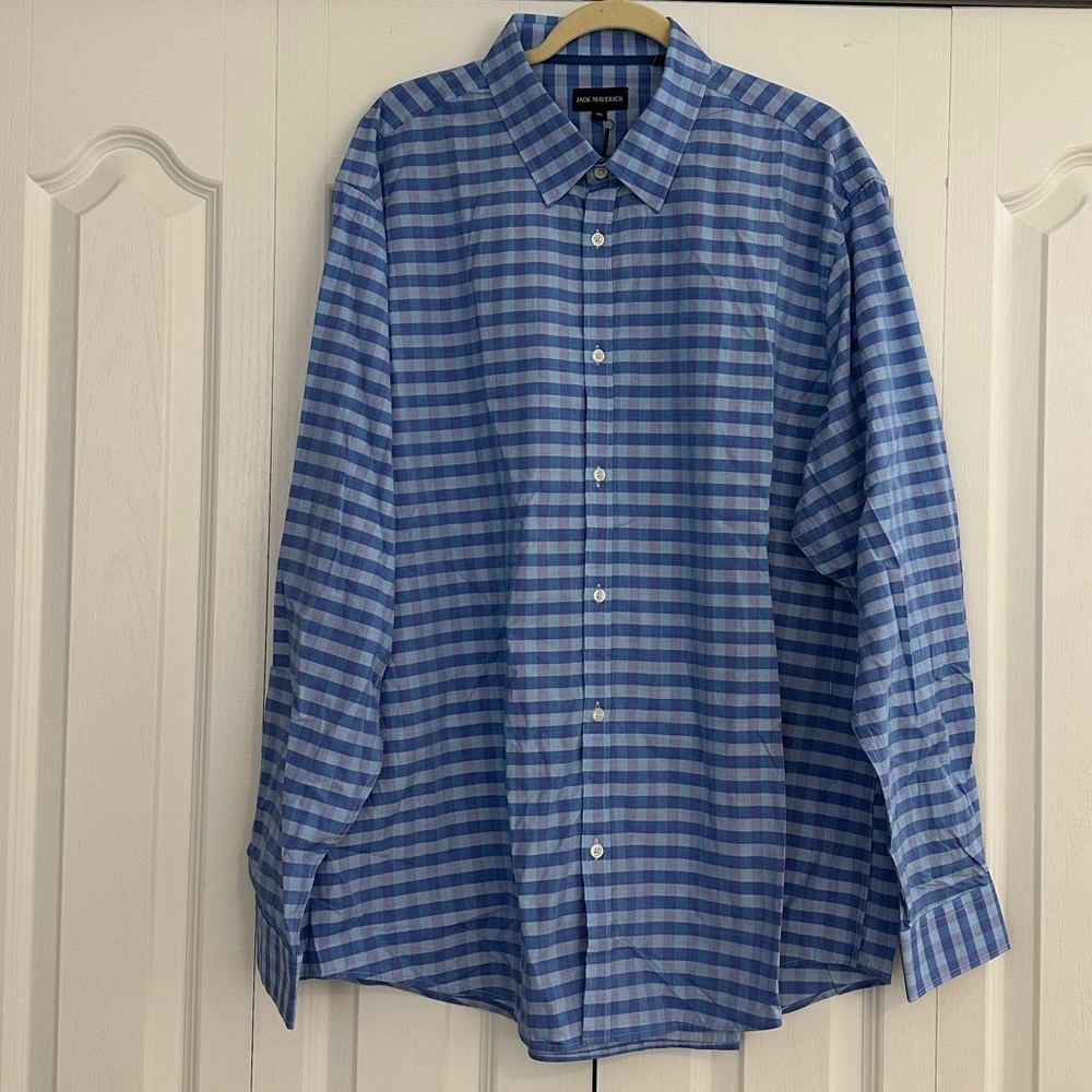JACK MAVERICK Fulton Dress Shirt - Color Blue - Size XXL